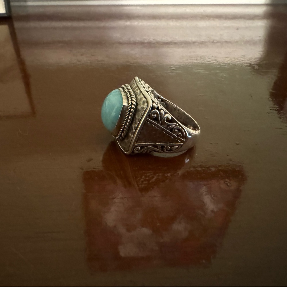 Handpicked Amazonite Sterling Silver Ring (Size 7) - image 3